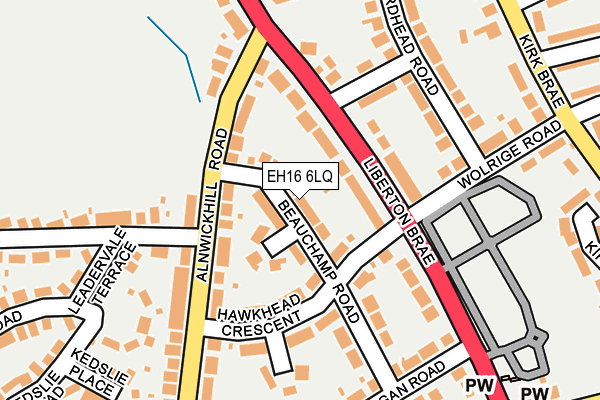 EH16 6LQ map - OS OpenMap – Local (Ordnance Survey) EH16 6LQ map - OS OpenMap – Local (Ordnance Survey)