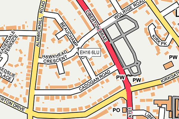 EH16 6LU map - OS OpenMap – Local (Ordnance Survey) EH16 6LU map - OS OpenMap – Local (Ordnance Survey)
