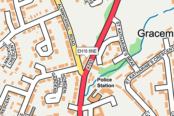 EH16 6NE map - OS OpenMap – Local (Ordnance Survey) EH16 6NE map - OS OpenMap – Local (Ordnance Survey)