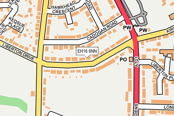 EH16 6NN map - OS OpenMap – Local (Ordnance Survey) EH16 6NN map - OS OpenMap – Local (Ordnance Survey)