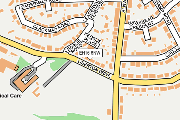 EH16 6NW map - OS OpenMap – Local (Ordnance Survey)