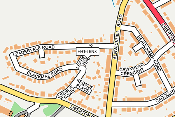EH16 6NX map - OS OpenMap – Local (Ordnance Survey) EH16 6NX map - OS OpenMap – Local (Ordnance Survey)