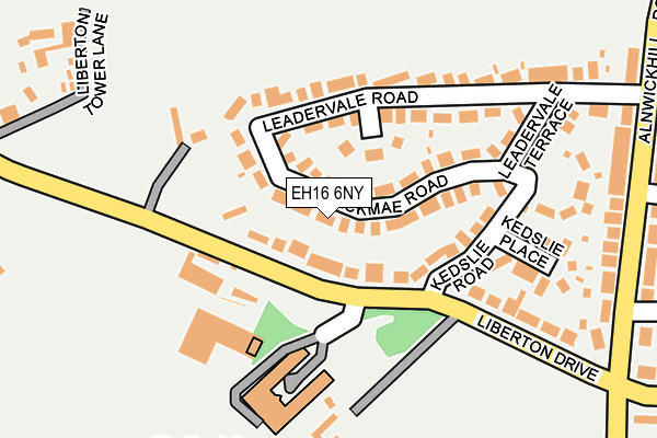 EH16 6NY map - OS OpenMap – Local (Ordnance Survey) EH16 6NY map - OS OpenMap – Local (Ordnance Survey)