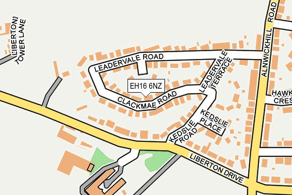 EH16 6NZ map - OS OpenMap – Local (Ordnance Survey) EH16 6NZ map - OS OpenMap – Local (Ordnance Survey)