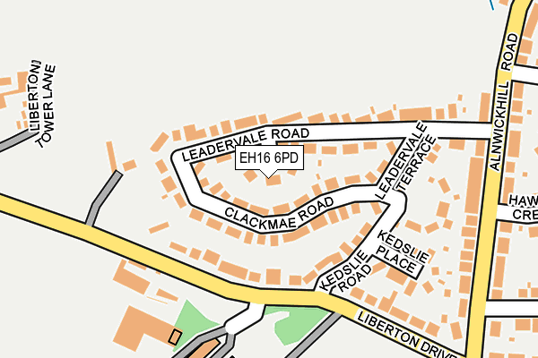 EH16 6PD map - OS OpenMap – Local (Ordnance Survey) EH16 6PD map - OS OpenMap – Local (Ordnance Survey)