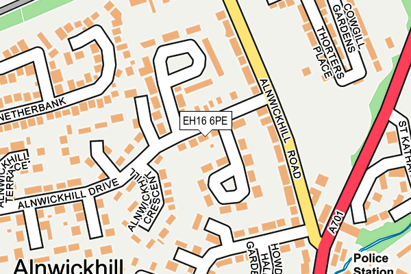 EH16 6PE map - OS OpenMap – Local (Ordnance Survey) EH16 6PE map - OS OpenMap – Local (Ordnance Survey)