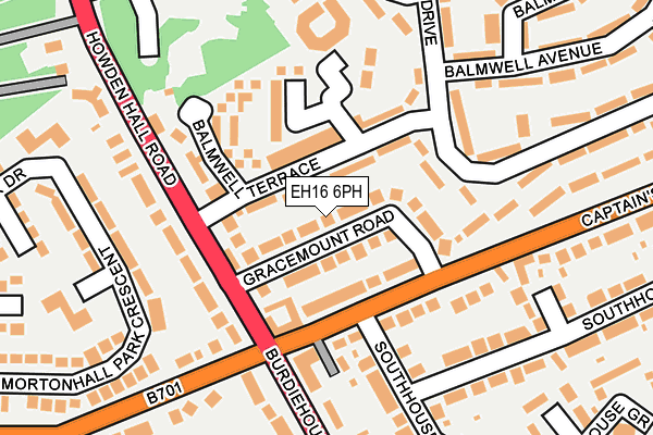 EH16 6PH map - OS OpenMap – Local (Ordnance Survey) EH16 6PH map - OS OpenMap – Local (Ordnance Survey)