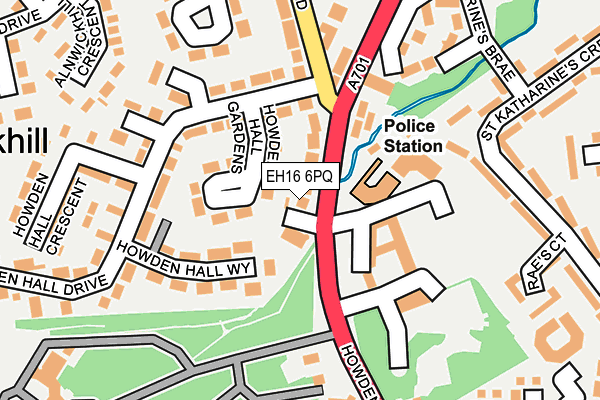 EH16 6PQ map - OS OpenMap – Local (Ordnance Survey) EH16 6PQ map - OS OpenMap – Local (Ordnance Survey)