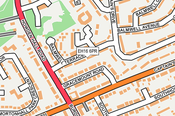 EH16 6PR map - OS OpenMap – Local (Ordnance Survey) EH16 6PR map - OS OpenMap – Local (Ordnance Survey)