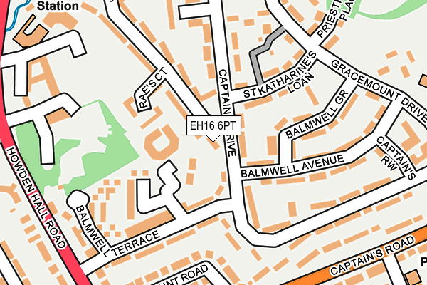 EH16 6PT map - OS OpenMap – Local (Ordnance Survey) EH16 6PT map - OS OpenMap – Local (Ordnance Survey)