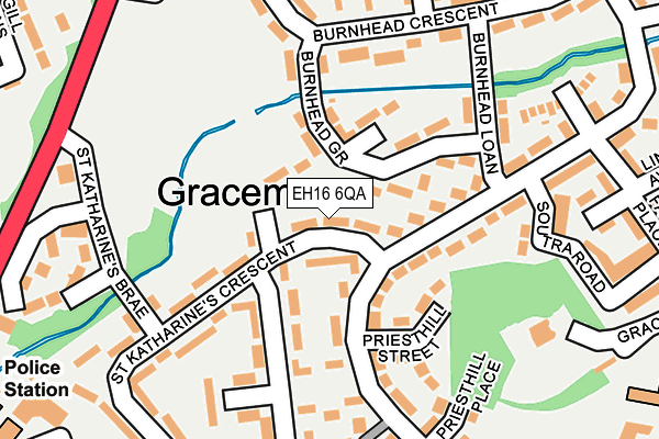 EH16 6QA map - OS OpenMap – Local (Ordnance Survey) EH16 6QA map - OS OpenMap – Local (Ordnance Survey)