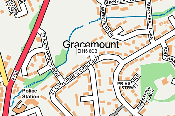 EH16 6QB map - OS OpenMap – Local (Ordnance Survey) EH16 6QB map - OS OpenMap – Local (Ordnance Survey)
