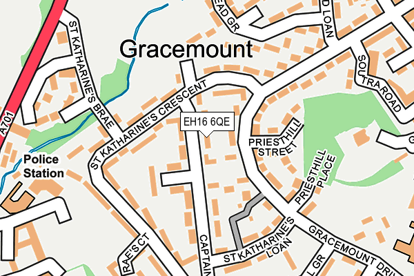EH16 6QE map - OS OpenMap – Local (Ordnance Survey) EH16 6QE map - OS OpenMap – Local (Ordnance Survey)