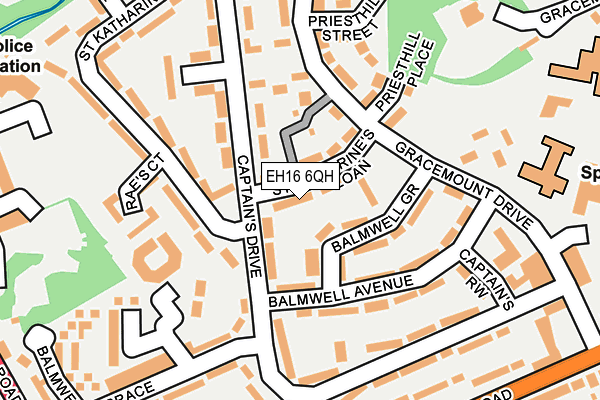 EH16 6QH map - OS OpenMap – Local (Ordnance Survey) EH16 6QH map - OS OpenMap – Local (Ordnance Survey)