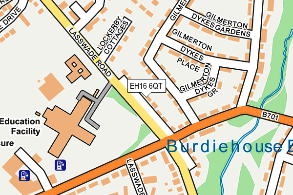EH16 6QT map - OS OpenMap – Local (Ordnance Survey) EH16 6QT map - OS OpenMap – Local (Ordnance Survey)