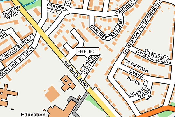 EH16 6QU map - OS OpenMap – Local (Ordnance Survey) EH16 6QU map - OS OpenMap – Local (Ordnance Survey)