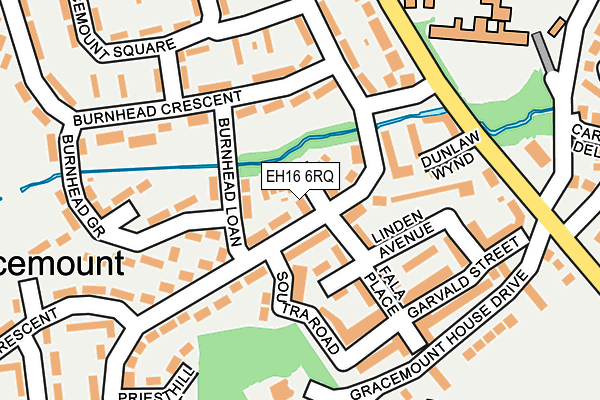 EH16 6RQ map - OS OpenMap – Local (Ordnance Survey) EH16 6RQ map - OS OpenMap – Local (Ordnance Survey)