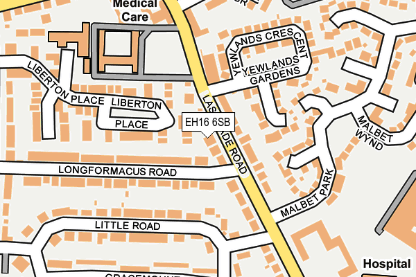 EH16 6SB map - OS OpenMap – Local (Ordnance Survey) EH16 6SB map - OS OpenMap – Local (Ordnance Survey)