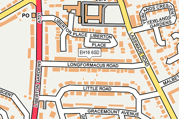 EH16 6SD map - OS OpenMap – Local (Ordnance Survey) EH16 6SD map - OS OpenMap – Local (Ordnance Survey)