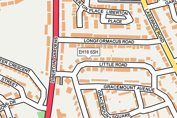 EH16 6SH map - OS OpenMap – Local (Ordnance Survey) EH16 6SH map - OS OpenMap – Local (Ordnance Survey)