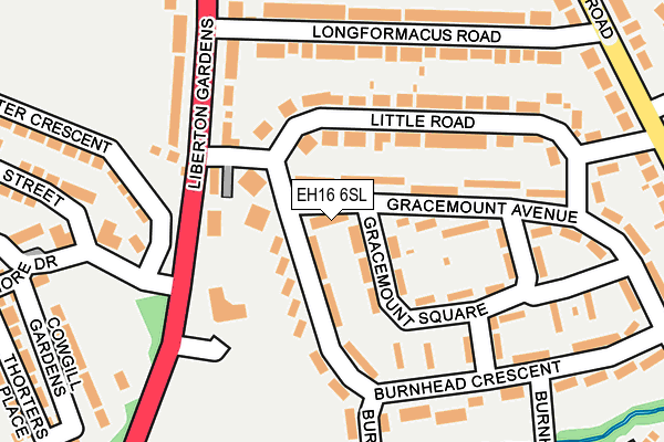 EH16 6SL map - OS OpenMap – Local (Ordnance Survey) EH16 6SL map - OS OpenMap – Local (Ordnance Survey)