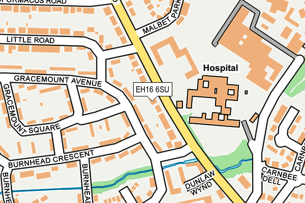 EH16 6SU map - OS OpenMap – Local (Ordnance Survey) EH16 6SU map - OS OpenMap – Local (Ordnance Survey)