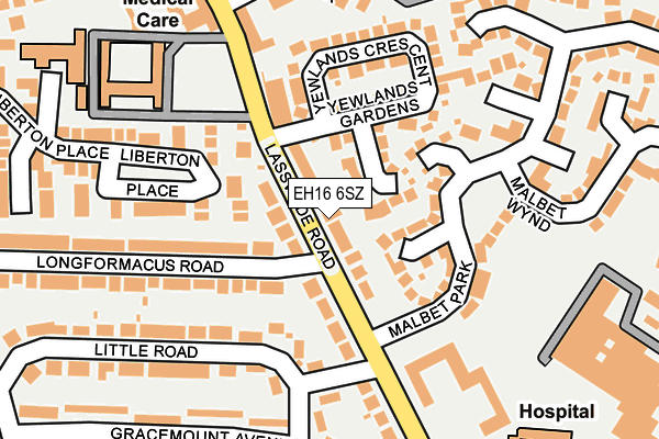 EH16 6SZ map - OS OpenMap – Local (Ordnance Survey) EH16 6SZ map - OS OpenMap – Local (Ordnance Survey)