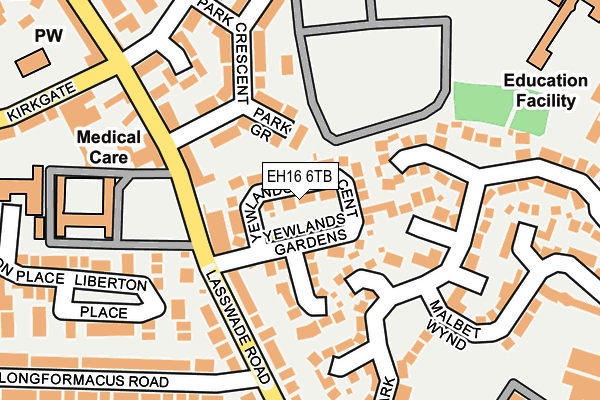 EH16 6TB map - OS OpenMap – Local (Ordnance Survey) EH16 6TB map - OS OpenMap – Local (Ordnance Survey)