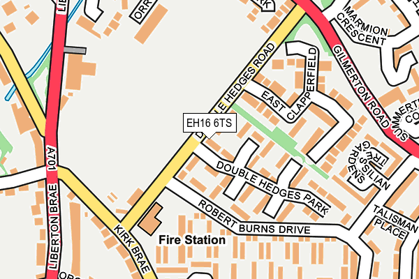 EH16 6TS map - OS OpenMap – Local (Ordnance Survey)