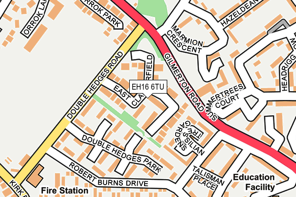 EH16 6TU map - OS OpenMap – Local (Ordnance Survey) EH16 6TU map - OS OpenMap – Local (Ordnance Survey)