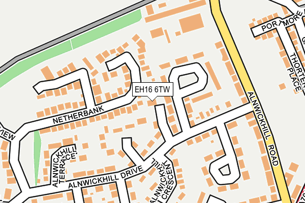 EH16 6TW map - OS OpenMap – Local (Ordnance Survey) EH16 6TW map - OS OpenMap – Local (Ordnance Survey)