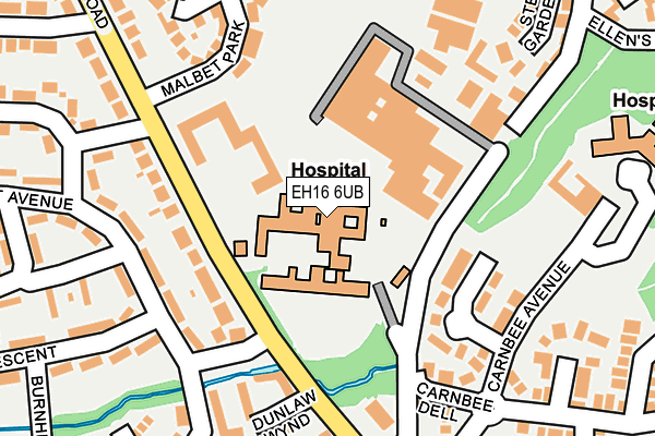 EH16 6UB map - OS OpenMap – Local (Ordnance Survey) EH16 6UB map - OS OpenMap – Local (Ordnance Survey)