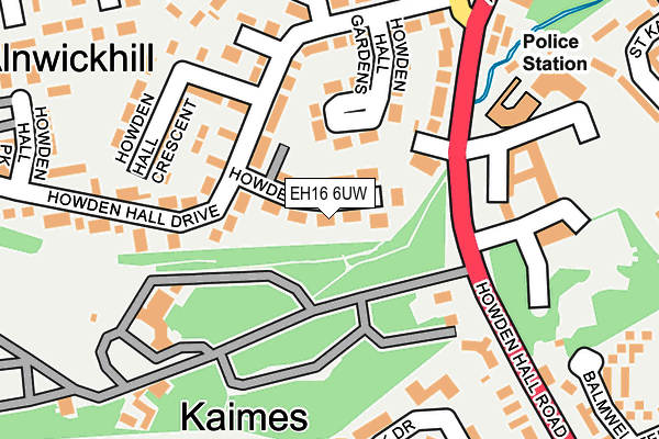 EH16 6UW map - OS OpenMap – Local (Ordnance Survey) EH16 6UW map - OS OpenMap – Local (Ordnance Survey)