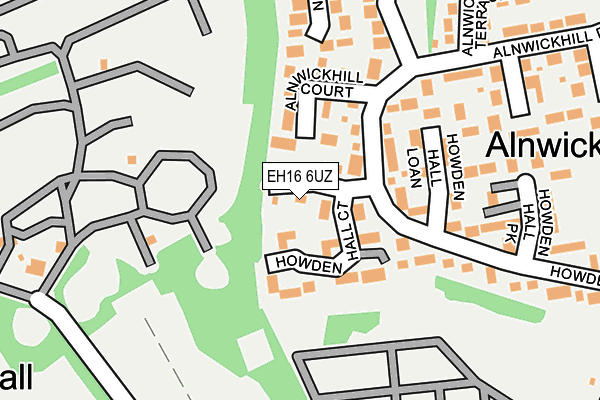 EH16 6UZ map - OS OpenMap – Local (Ordnance Survey) EH16 6UZ map - OS OpenMap – Local (Ordnance Survey)