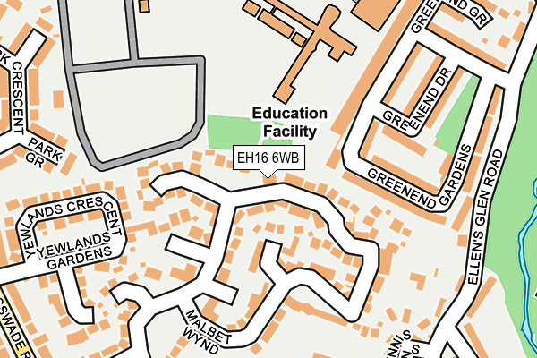 EH16 6WB map - OS OpenMap – Local (Ordnance Survey) EH16 6WB map - OS OpenMap – Local (Ordnance Survey)