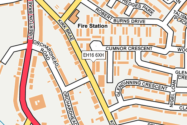 EH16 6XH map - OS OpenMap – Local (Ordnance Survey) EH16 6XH map - OS OpenMap – Local (Ordnance Survey)
