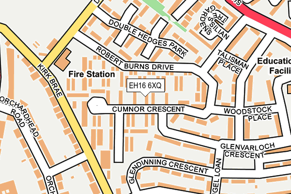 EH16 6XQ map - OS OpenMap – Local (Ordnance Survey) EH16 6XQ map - OS OpenMap – Local (Ordnance Survey)