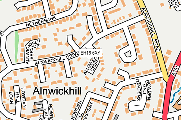 EH16 6XY map - OS OpenMap – Local (Ordnance Survey) EH16 6XY map - OS OpenMap – Local (Ordnance Survey)