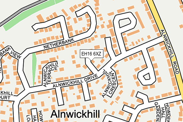 EH16 6XZ map - OS OpenMap – Local (Ordnance Survey) EH16 6XZ map - OS OpenMap – Local (Ordnance Survey)