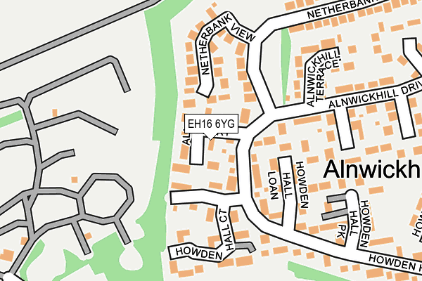 EH16 6YG map - OS OpenMap – Local (Ordnance Survey) EH16 6YG map - OS OpenMap – Local (Ordnance Survey)