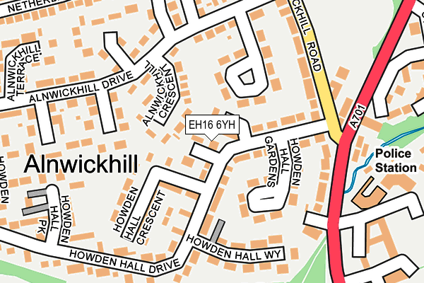 EH16 6YH map - OS OpenMap – Local (Ordnance Survey) EH16 6YH map - OS OpenMap – Local (Ordnance Survey)