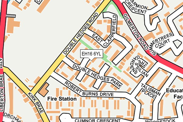 EH16 6YL map - OS OpenMap – Local (Ordnance Survey) EH16 6YL map - OS OpenMap – Local (Ordnance Survey)