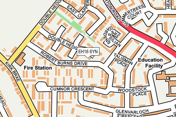 EH16 6YN map - OS OpenMap – Local (Ordnance Survey) EH16 6YN map - OS OpenMap – Local (Ordnance Survey)
