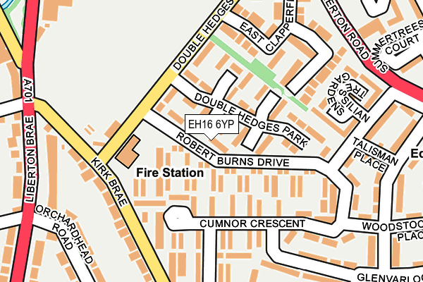 EH16 6YP map - OS OpenMap – Local (Ordnance Survey) EH16 6YP map - OS OpenMap – Local (Ordnance Survey)