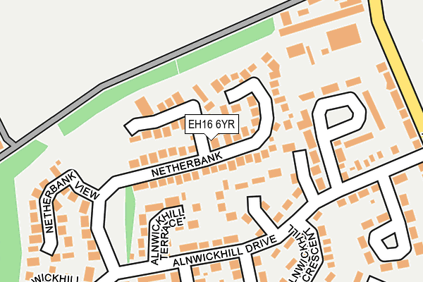 EH16 6YR map - OS OpenMap – Local (Ordnance Survey) EH16 6YR map - OS OpenMap – Local (Ordnance Survey)