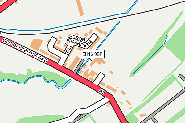 EH16 9BP map - OS OpenMap – Local (Ordnance Survey) EH16 9BP map - OS OpenMap – Local (Ordnance Survey)