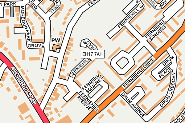 EH17 7AH map - OS OpenMap – Local (Ordnance Survey) EH17 7AH map - OS OpenMap – Local (Ordnance Survey)