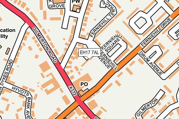 EH17 7AL map - OS OpenMap – Local (Ordnance Survey) EH17 7AL map - OS OpenMap – Local (Ordnance Survey)