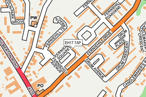 EH17 7AP map - OS OpenMap – Local (Ordnance Survey) EH17 7AP map - OS OpenMap – Local (Ordnance Survey)