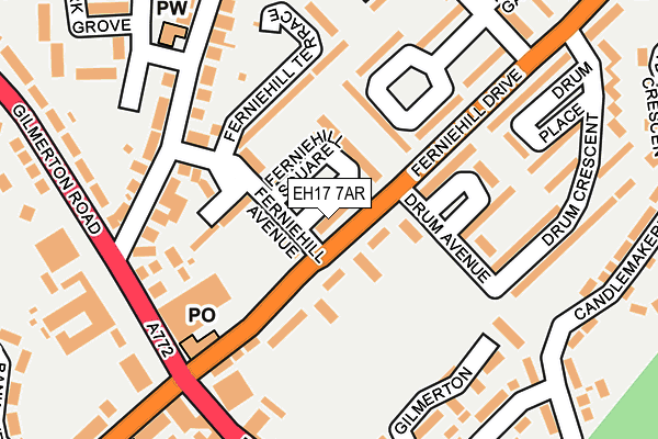 EH17 7AR map - OS OpenMap – Local (Ordnance Survey) EH17 7AR map - OS OpenMap – Local (Ordnance Survey)